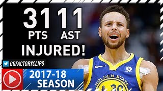 Stephen Curry Full Highlights vs Pelicans (2017.12.04) - 31 Pts, 11 Ast, INJURED!