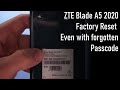 ZTE Blade A5 2020 Factory Reset when Passcode was forgotten