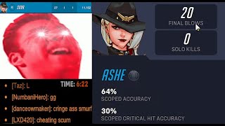 27-1 Ashe 64% scoped + 30% crit