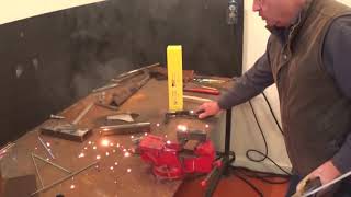 Removing welds with a "welder's eraser" electrode