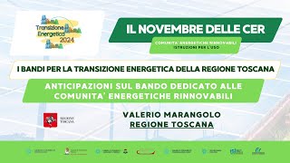 Anticipazioni sul Bando Dedicato alle CER - Regione Toscana