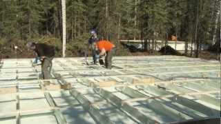 The UAF Sustainable Village: Spray foaming Raft Foundation