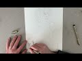 drawing statue of david s arm in pen u0026 ink asmr stippling art series ep. 1