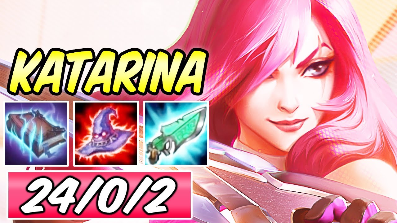 THE AMAZING CARRY CLEAN KATARINA MID S+ Build & Runes | Diamond ...