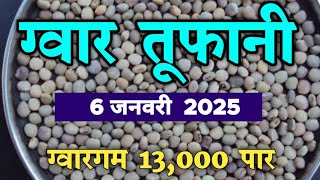 6 जनवरी 2025, गुआर का ताजा भाव।ग्वार का भाव आज का।Guar ka taza bhav aaj ka. Guar taza bhav today.