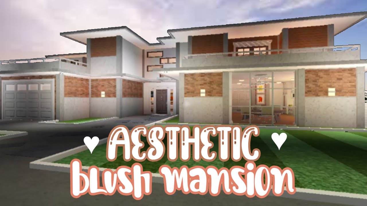 Aesthetic Blush Mansion | Bloxburg Speedbuild 148k - YouTube