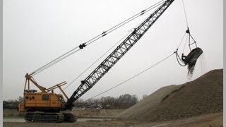 Weserhütte W180 im Einsatz in der Kiesgewinnung / Weserhutte dragline working