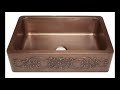 sinkology sk303 33sc farmhouse ganku copper sink with scroll design review