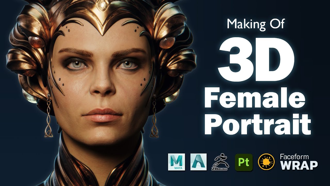 Making Of 3D Female Portrait | Maya - ZBrush - MARI - Substance Painter ...