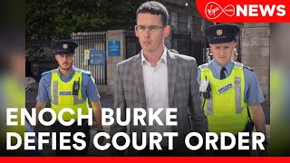 Enoch Burke is at Wilson's Hospital School for the second day in defiance of a court order