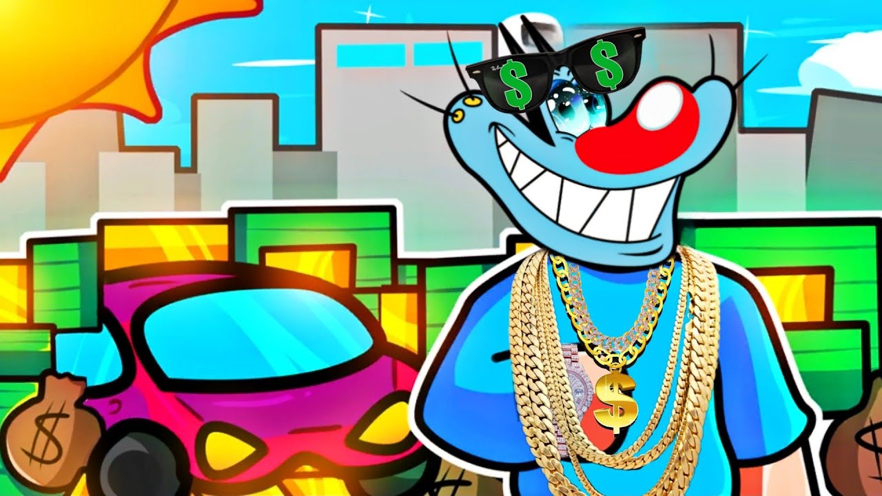 Roblox Oggy Become The Richest!! Rap God In Rap Battle Simulator | With ...