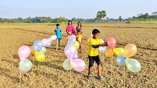 outdoor fun with Flower Balloon and learn colors for kids Episode-6.