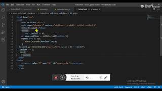 Create a simple 10 second countdown using javascript | Progress bar