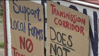 Farmers in Albion oppose the plan for transmission corridor