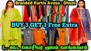 Stock Clearance Sale Branded Kurtis Avasa, Dhuni, 70% Discount, Buy 3 Get 1 Free Extra, 1pcs Courier