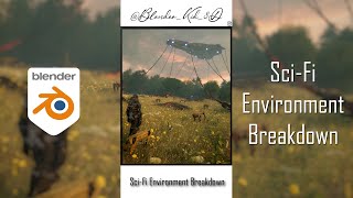 Sci-Fi Environment Breakdown in 45 seconds [Blender 3D] #shorts