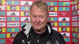 Åge Hareide a Jóhann Berg Guðmundsson | Cymru v Gwlad yr Iâ Iceland Uefa Nations League