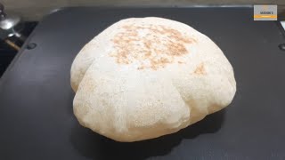 Pita Bread  | Kuboos (using wheat flour \u0026 maida) | Recipe 159 in English