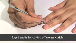 MASH Nails Stainless Steel Cuticle Pusher Demonstration Video