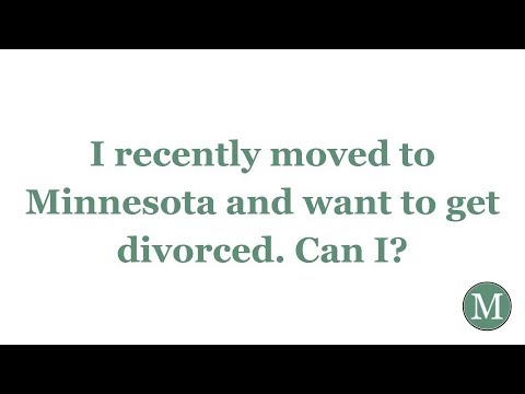 I recently moved to Minnesota and want to get divorced. Can I? I recently moved to Minnesota and want to get divorced. Can I?