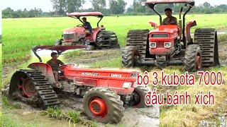 XEM MÁY CÀY KUBOTA 7000 ĐẤU BÁNH XÍCH XỚI ĐẤT