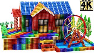 Build a Beautiful House With Beautifu Magnetic Magnetic Ball Spinning Water Wheel