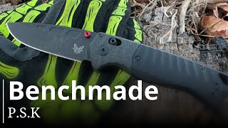 G10, carbon fiber and CPM MagnaCut steel- Benchmade PSK the beefiest knife we’ve have ever tested