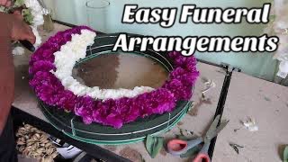 DIY Funeral Flower Arrangement Tutorial For Beginners | Floral Design Classes made easy