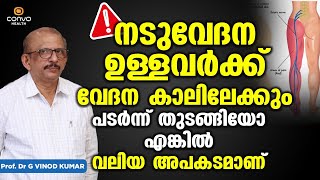 നടുവേദന ഉള്ളവർക്ക് കാലിലേക്കും പടർന്ന് തുടങ്ങിയോ എങ്കിൽ വലിയ അപകടമാണ് | Nadu Vedana Maran Malayalam