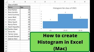 How to create histogram in Excel (Mac)