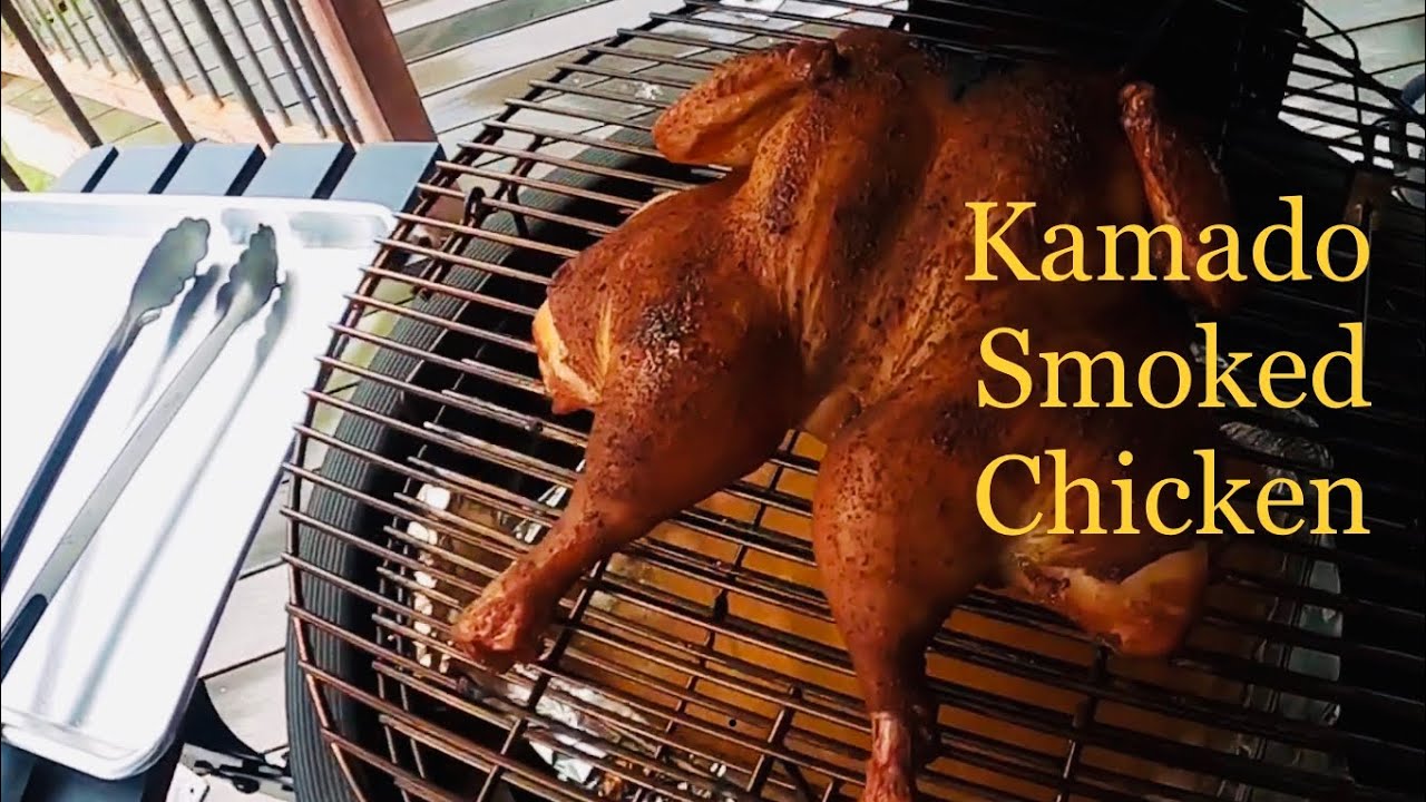 Smoked Spatchcock Chicken On A Kamado - YouTube