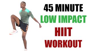 45 Minute LOW IMPACT HIIT WORKOUT No Equipment 🔥 Burn 400 Calories 🔥