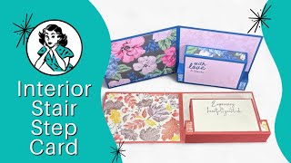 🔴 Interior Stair Step Card Tutorial - One Sheet Wonder Card Making
