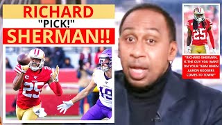 Richard Sherman(San Fransisco 49ers) Huge Interception! First Take Stephen/Max [Commentary]