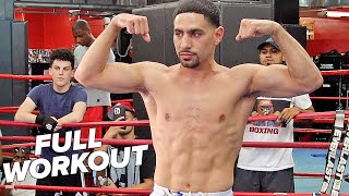 DANNY GARCIA SHOWS NEW BEEFED UP PHYSIQUE AT 154LBS! LOOKS SOLID DAYS AWAY FROM BENAVIDEZ JR FIGHT!