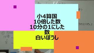 ナンバーワンゼミナール　小4算国　23,4,18 ダイジェスト版(10倍した数、10分の1した数・白いぼうし)