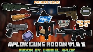 Minecraft 3D Gun Mod Update - Aplok Guns Addon V1.0.8 for 1.20.60 | New Guns