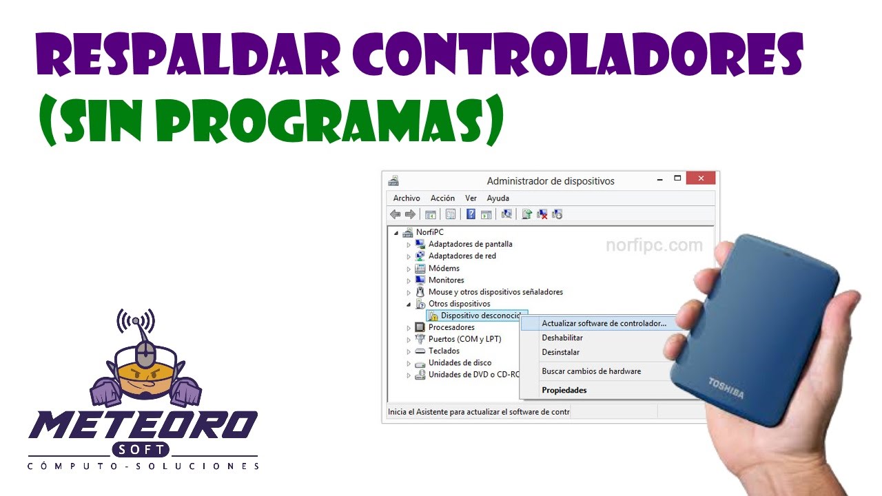 Respaldar Drivers SIN PROGRAMAS (SUPER FÁCIL) - YouTube