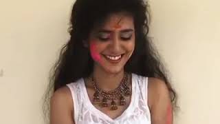 Priya varrier   holi celebrating colors
