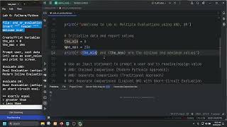 Python Lab 6 - Part 2: Refactoring Code using Pythonic AND Statement