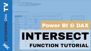 How To Use The INTERSECT Function - Power BI & DAX Tutorial