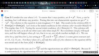 Boundary Value Problems in Differential Equations: Eigenvalues and Eigenfunctions