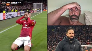 Crazy Reactions \u0026 Celebrations to Bruno Fernandes' Match Winning Goal vs Rangers | Man United