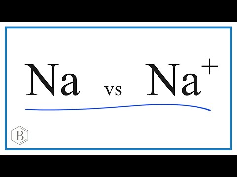 How does a sodium atom and a positive sodium ion differ?
