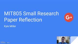 Assignment 4: Small Research Paper Reflection