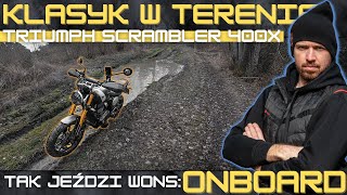 Nie było litości na ścieżce zdrowia.Triumph Scrambler 400X i onboard