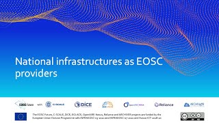 National infrastructures as EOSC providers