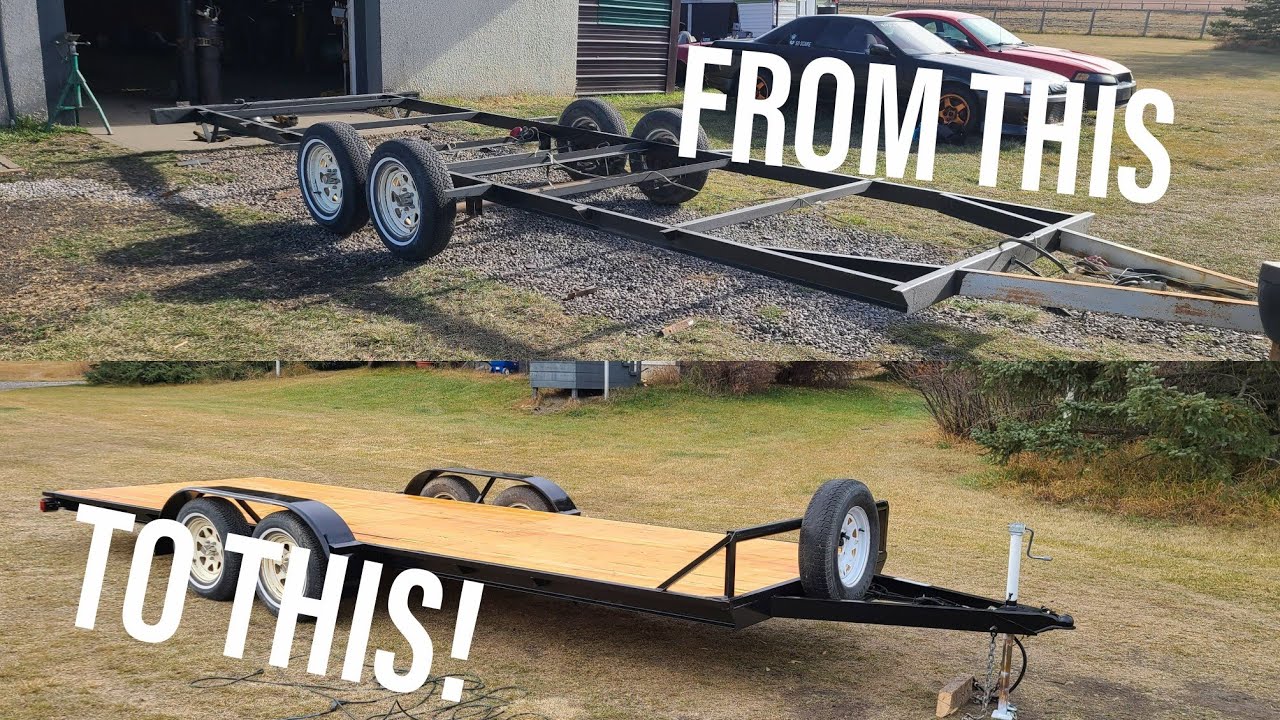 Camper Trailer Made Into Car Hauler 600$ Build! - YouTube