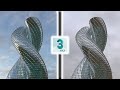 Make Twin Tower Using Twist And Lattice Modifiers In 3ds Max In 1 Minute | #Shorts