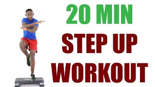 20 Minute Step Up Workout at Home for Weight Loss/ Step Aerobics Workout